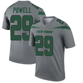 New York Jets Men's Bilal Powell Legend Inverted Jersey - Gray