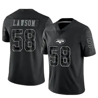 New York Jets Men's Carl Lawson Limited Reflective Jersey - Black