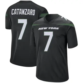 New York Jets Men's Chandler Catanzaro Game Stealth Jersey - Black