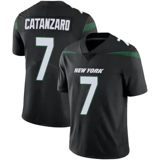 New York Jets Men's Chandler Catanzaro Limited Stealth Vapor Jersey - Black