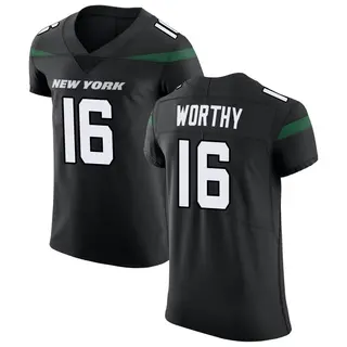 New York Jets Men's Chandler Worthy Elite Stealth Vapor Untouchable Jersey - Black