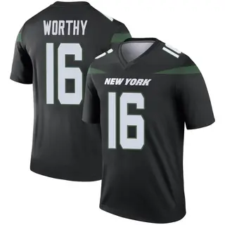 New York Jets Men's Chandler Worthy Legend Stealth Color Rush Jersey - Black