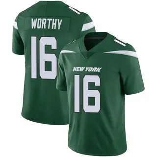 New York Jets Men's Chandler Worthy Limited Gotham Vapor Jersey - Green