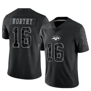 New York Jets Men's Chandler Worthy Limited Reflective Jersey - Black