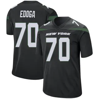 New York Jets Men's Chuma Edoga Game Stealth Jersey - Black