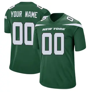 New York Jets Men's Custom Game Gotham Jersey - Green