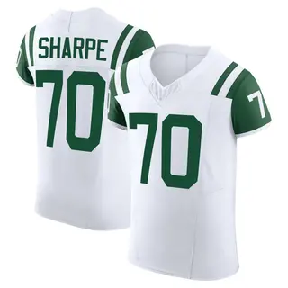 New York Jets Men's David Sharpe Elite Classic Alternate Vapor F.U.S.E. Jersey - White