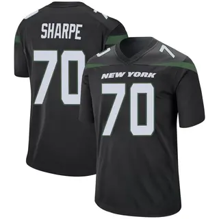 New York Jets Men's David Sharpe Game Stealth Jersey - Black