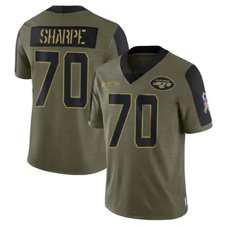 New York Jets Men's David Sharpe Limited 2021 Salute To Service Jersey - Olive
