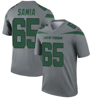 New York Jets Men's Dru Samia Legend Inverted Jersey - Gray