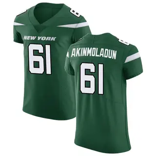 New York Jets Men's Freedom Akinmoladun Elite Gotham Vapor Untouchable Jersey - Green