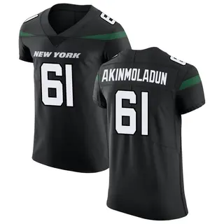 New York Jets Men's Freedom Akinmoladun Elite Stealth Vapor Untouchable Jersey - Black