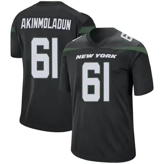 New York Jets Men's Freedom Akinmoladun Game Stealth Jersey - Black