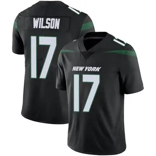 New York Jets Men's Garrett Wilson Limited Stealth Vapor Jersey - Black