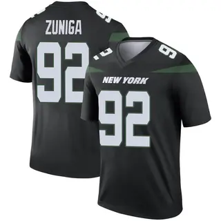New York Jets Men's Jabari Zuniga Legend Stealth Color Rush Jersey - Black