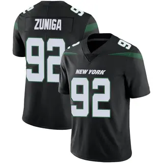 New York Jets Men's Jabari Zuniga Limited Stealth Vapor Jersey - Black
