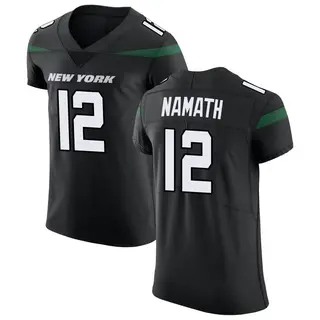 New York Jets Men's Joe Namath Elite Stealth Vapor Untouchable Jersey - Black