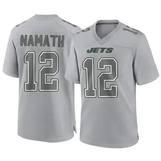 New York Jets Men's Joe Namath Game Atmosphere Fashion Jersey - Gray