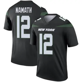 New York Jets Men's Joe Namath Legend Stealth Color Rush Jersey - Black