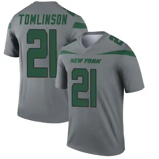 New York Jets Men's LaDainian Tomlinson Legend Inverted Jersey - Gray
