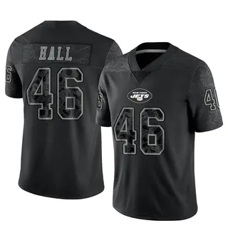 New York Jets Men's Maalik Hall Limited Reflective Jersey - Black