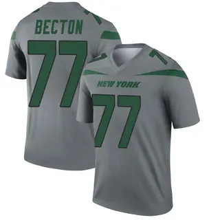 New York Jets Men's Mekhi Becton Legend Inverted Jersey - Gray