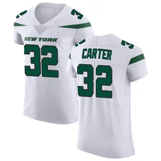 New York Jets Men's Michael Carter Elite Spotlight Vapor Untouchable Jersey - White