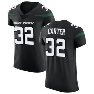 New York Jets Men's Michael Carter Elite Stealth Vapor Untouchable Jersey - Black