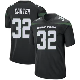 New York Jets Men's Michael Carter Game Stealth Jersey - Black