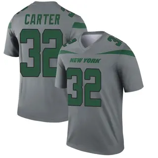 New York Jets Men's Michael Carter Legend Inverted Jersey - Gray