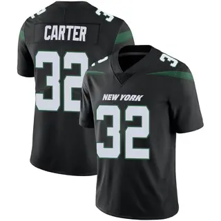 New York Jets Men's Michael Carter Limited Stealth Vapor Jersey - Black