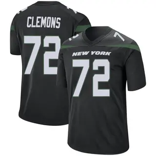 New York Jets Men's Micheal Clemons Game Stealth Jersey - Black