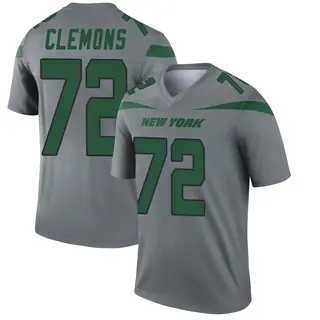 New York Jets Men's Micheal Clemons Legend Inverted Jersey - Gray