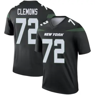 New York Jets Men's Micheal Clemons Legend Stealth Color Rush Jersey - Black