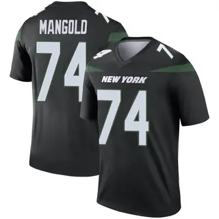 New York Jets Men's Nick Mangold Legend Stealth Color Rush Jersey - Black