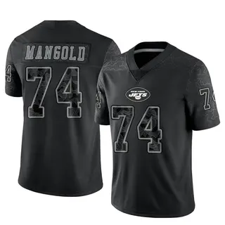 New York Jets Men's Nick Mangold Limited Reflective Jersey - Black