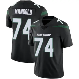 New York Jets Men's Nick Mangold Limited Stealth Vapor Jersey - Black