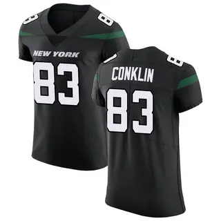 New York Jets Men's Tyler Conklin Elite Stealth Vapor Untouchable Jersey - Black