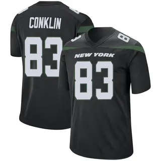New York Jets Men's Tyler Conklin Game Stealth Jersey - Black