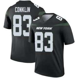 New York Jets Men's Tyler Conklin Legend Stealth Color Rush Jersey - Black
