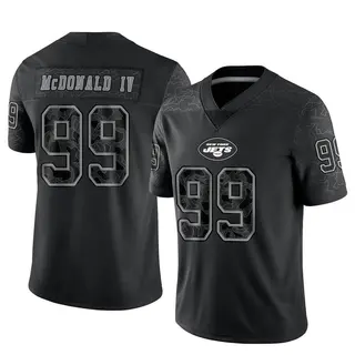 New York Jets Men's Will McDonald IV Limited Reflective Jersey - Black