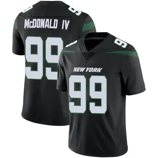 New York Jets Men's Will McDonald IV Limited Stealth Vapor Jersey - Black