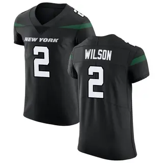 New York Jets Men's Zach Wilson Elite Stealth Vapor Untouchable Jersey - Black