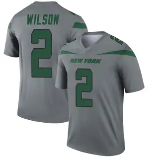 New York Jets Men's Zach Wilson Legend Inverted Jersey - Gray