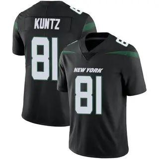 New York Jets Men's Zack Kuntz Limited Stealth Vapor Jersey - Black