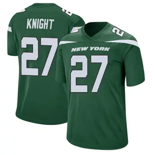 New York Jets Men's Zonovan Knight Game Gotham Jersey - Green