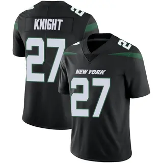 New York Jets Men's Zonovan Knight Limited Stealth Vapor Jersey - Black