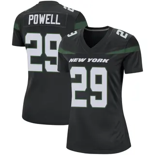 New York Jets Women's Bilal Powell Game Stealth Jersey - Black