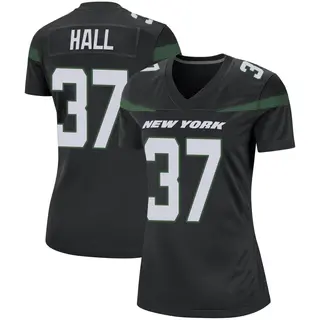 New York Jets Women's Bryce Hall Game Stealth Jersey - Black