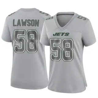 New York Jets Women's Carl Lawson Game Atmosphere Fashion Jersey - Gray